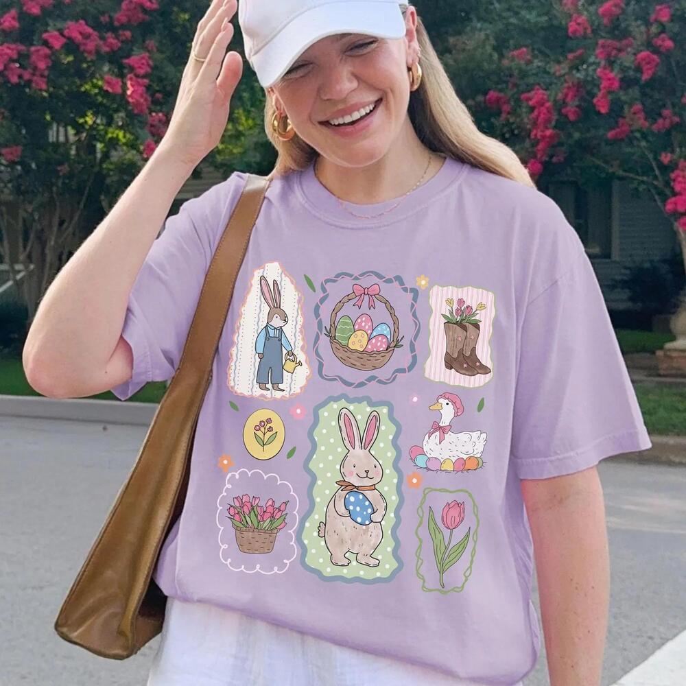Easter Stamp Shirt Spring Easter T-Shirt